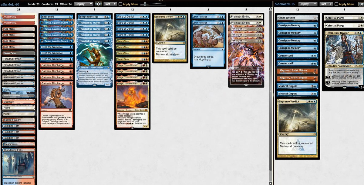 3rd 🥉 in the Modern Chally w/ Jeskai Wizzy Control

Boros WW
Blink WLW
Blink WW
Living End WLW
Boros LWL
Boros WLW
Eldrazi LL
Broodscale WW
Blink LL

Deck feels good but rough around the edges. Super fun to play though!