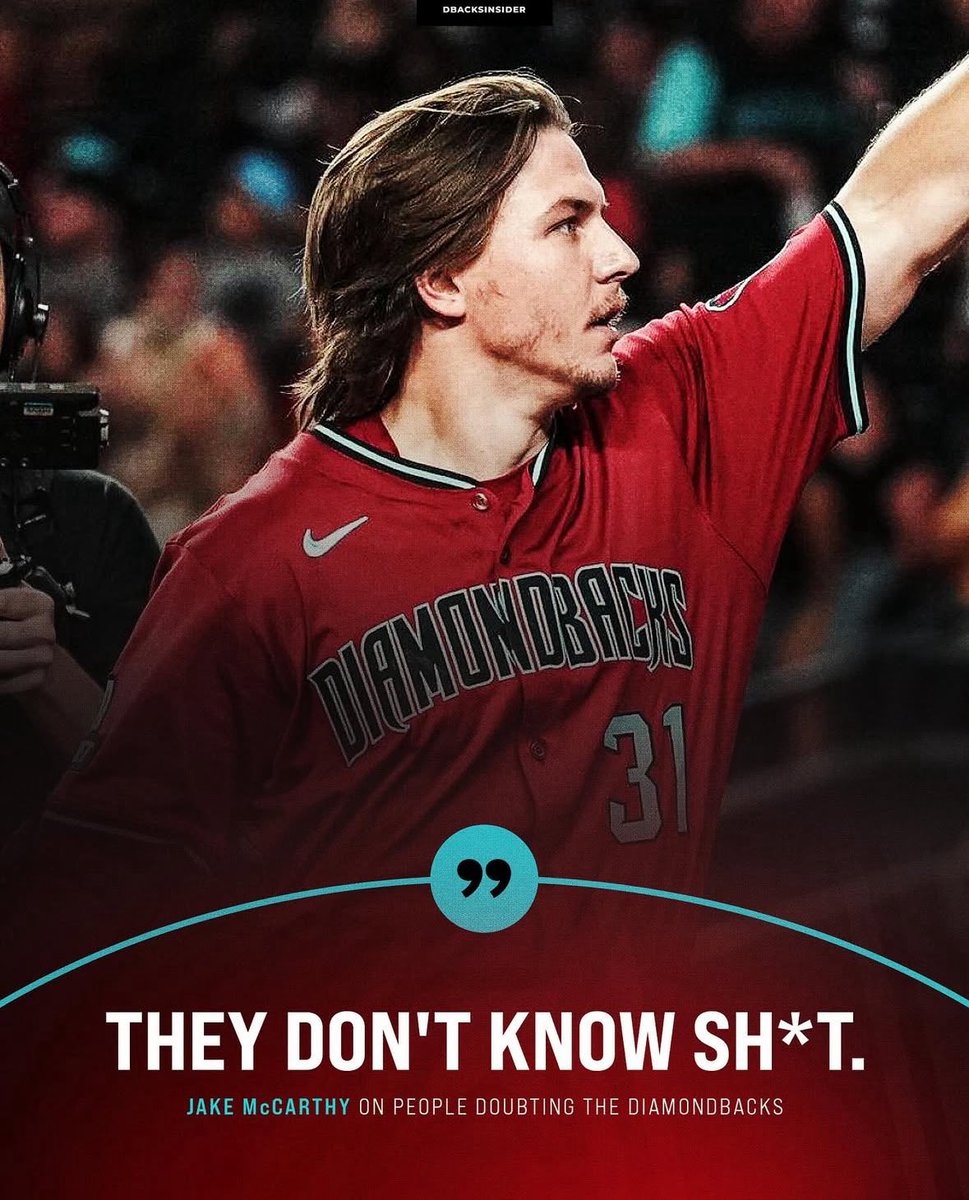 CorlekCarmas's tweet photo. If the dbacks win a world series or even make the playoffs this year this quote will go down in baseball history btw https://t.co/GWlO6dLvJI