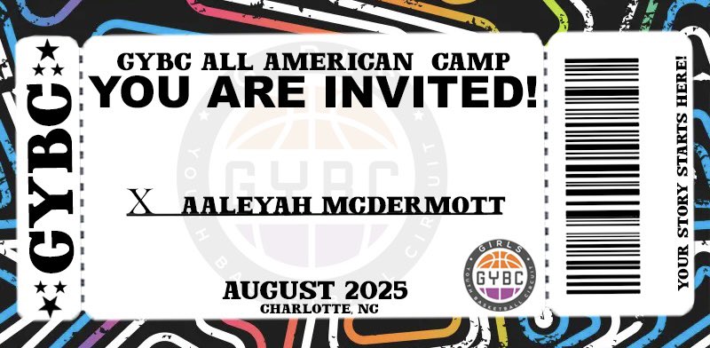 Class of 2029 Elite Empire (TN) Aaleyah McDermott has been INVITED to the GYBC All American Camp.