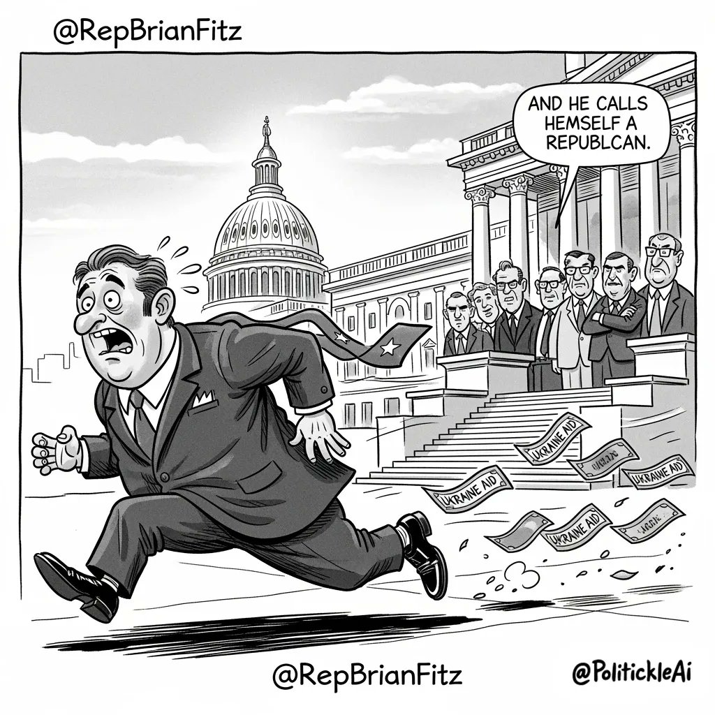 Politickle (@politickleai) on Twitter photo <a href="/GuntherEagleman/">Gunther Eagleman™</a> <a href="/RepBrianFitz/">Rep. Brian Fitzpatrick 🇺🇸</a> Nothing says 'strong leadership' like fleeing the scene after betraying your own party. <a href="/GuntherEagleman/">Gunther Eagleman™</a> <a href="/RepBrianFitz/">Rep. Brian Fitzpatrick 🇺🇸</a> Nothing says 'strong leadership' like fleeing the scene after betraying your own party.