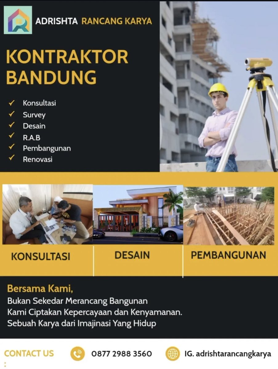syncsmiles's tweet photo. @jek___ Jasa kontraktor di bandung 
Bisa langsung hubungi kontak wa di bawah https://t.co/YXCnijKKBB