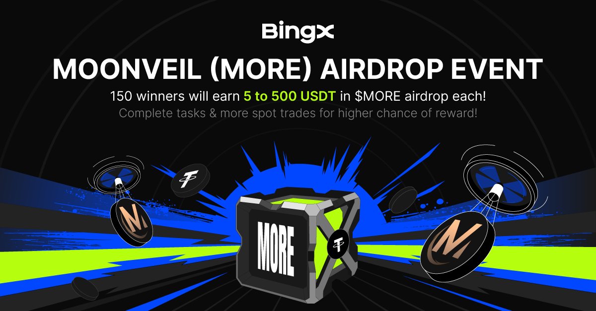 Moonveil_Studio's tweet image. $MORE token events are heating up on leading exchanges, rewards are waiting for you!

Don’t miss your chance to join in! 👇

@bitgetglobal x Moonveil
🔗 Campaign #1: x.com/bitgetglobal/s…
🔗 Campaign #2: x.com/Moonveil_Studi…
🔗 Campaign #3: x.com/moonveil_studi……