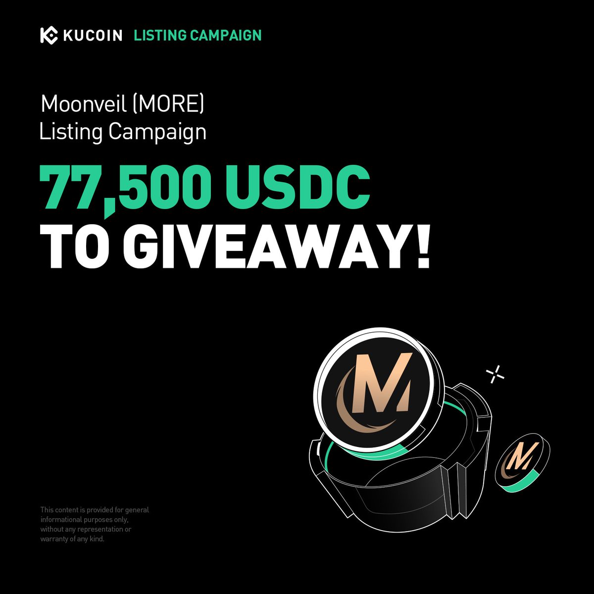 Moonveil_Studio's tweet image. $MORE token events are heating up on leading exchanges, rewards are waiting for you!

Don’t miss your chance to join in! 👇

@bitgetglobal x Moonveil
🔗 Campaign #1: x.com/bitgetglobal/s…
🔗 Campaign #2: x.com/Moonveil_Studi…
🔗 Campaign #3: x.com/moonveil_studi……