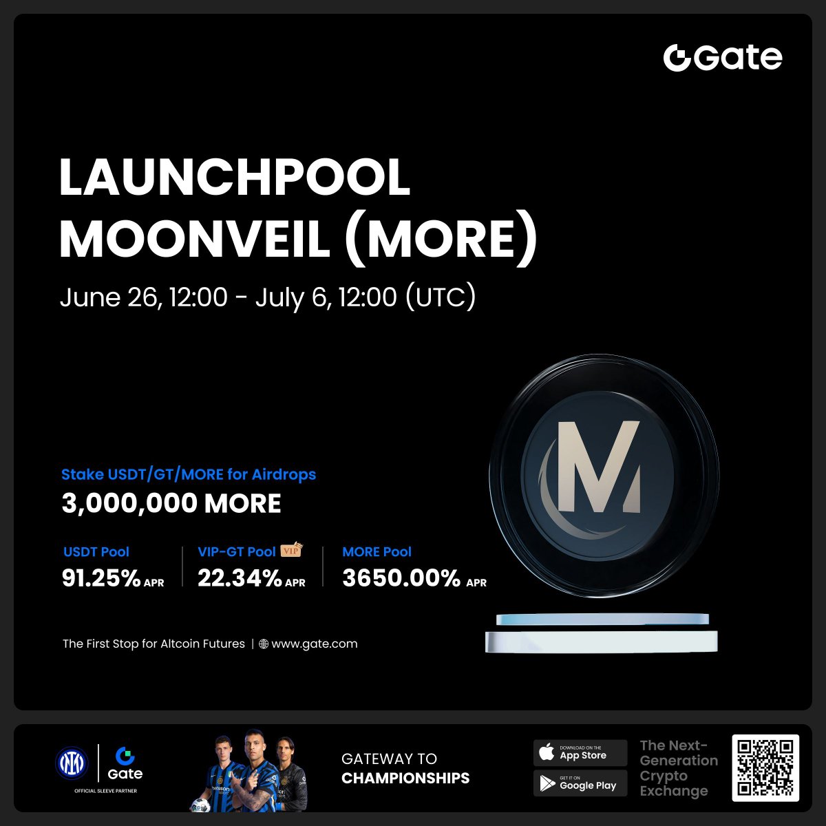 Moonveil_Studio's tweet image. $MORE token events are heating up on leading exchanges, rewards are waiting for you!

Don’t miss your chance to join in! 👇

@bitgetglobal x Moonveil
🔗 Campaign #1: x.com/bitgetglobal/s…
🔗 Campaign #2: x.com/Moonveil_Studi…
🔗 Campaign #3: x.com/moonveil_studi……