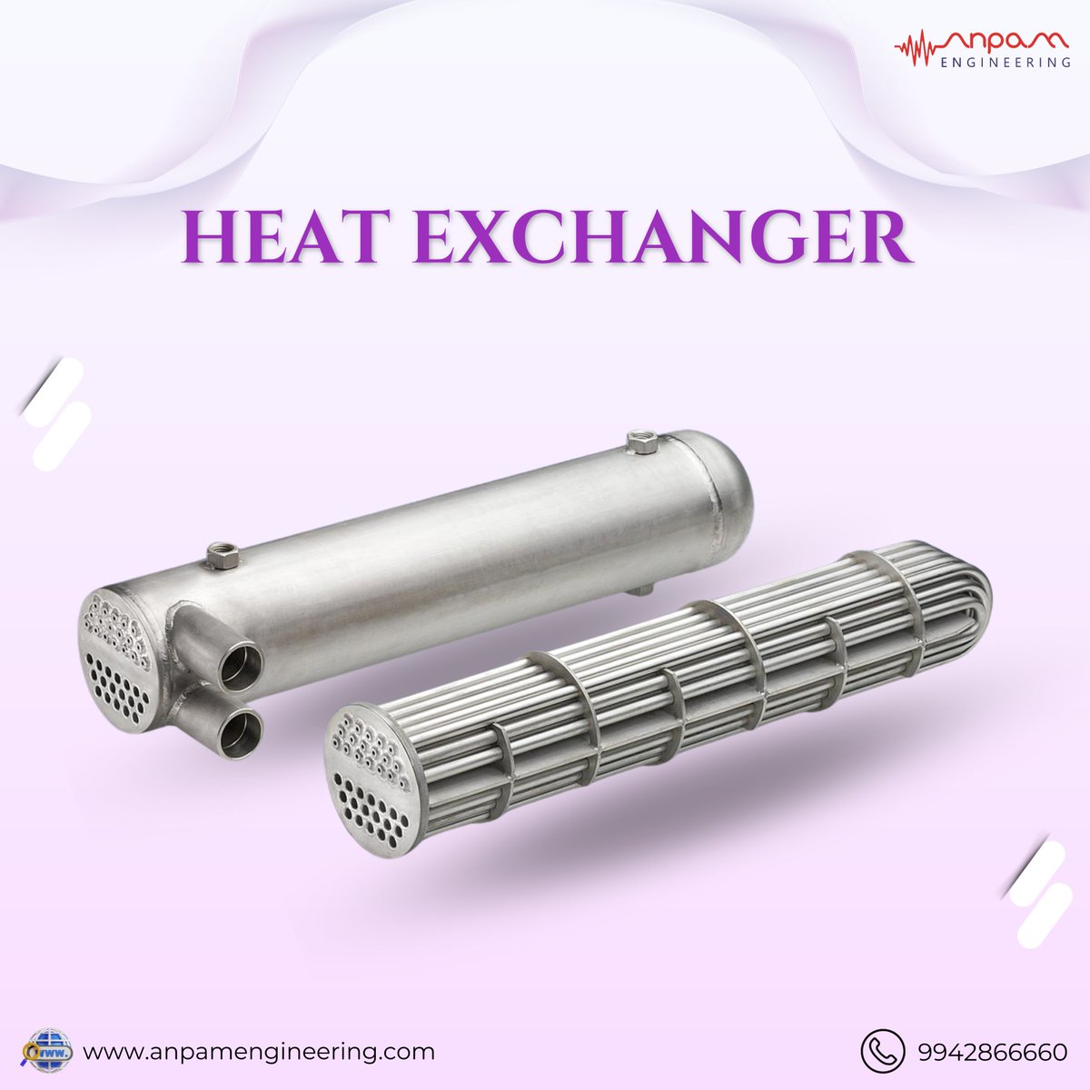 AnpamEng's tweet image. Our heat exchangers are engineered to meet the highest industry standards — ensuring optimal heat transfer, minimal energy loss, and robust performance under pressure. 
.
Visit: anpamengineering.com or give us a Call at: +91 9942866660
.
#anpamengineering #HeatExchanger #ASME