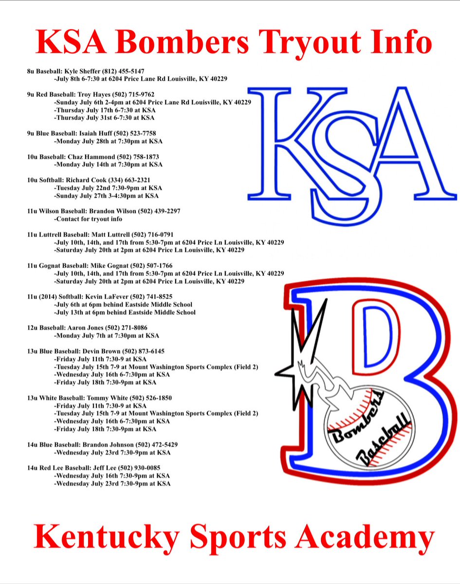 KSA Bombers Tryout Registration:
docs.google.com/forms/d/e/1FAI…