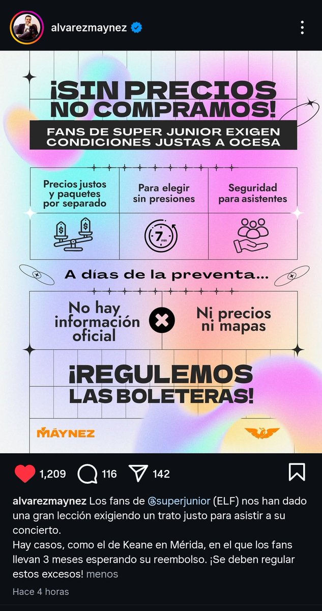 YandiJ7's tweet photo. @MxUnion_ELF Dejaré esto por aquí ☺️ 

#OCESA_OUT 
#ELF_NO_COMPRA 
#OcesaCANCELAelSS10 
@Profeco https://t.co/Zcp2YFVRLb