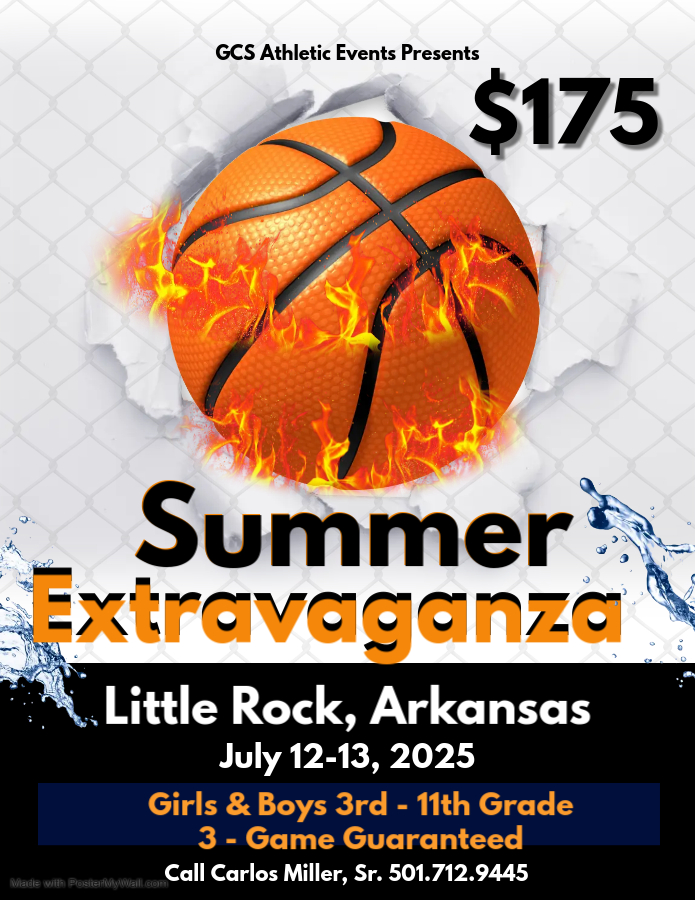 Summer Extravaganza - July 12-13, 2025 - 2 Day Basketball Tournament Little Rock, Arkansas - mailchi.mp/gamechangerspo…