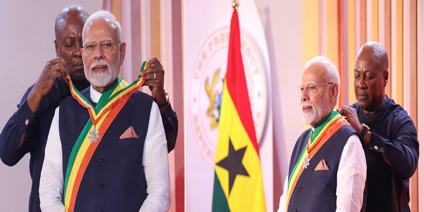 SudarshanNewsTV's tweet image. PM मोदी को घाना में मिला सर्वोच्च नागरिक सम्मान; राष्ट्रपति महामा ने 'ऑर्डर ऑफ द स्टार ऑफ घाना' से किया सम्मानित
@narendramodi #PMModiji #घाना #सम्मानित
sudarshannews.in/news-detail.as…
