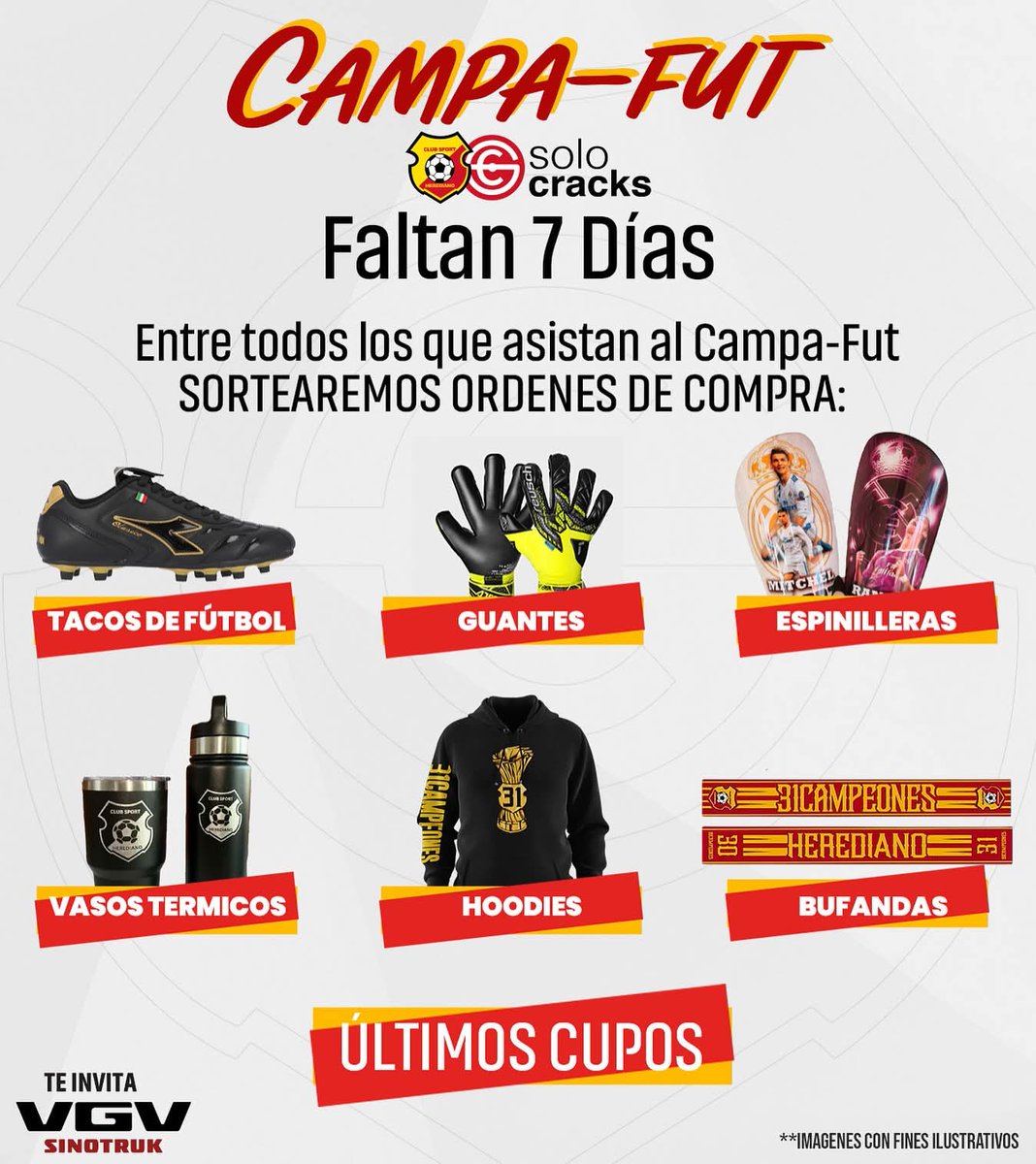 solocrackscr's tweet photo. Se acerca cada vez más el 1er Campa Fut, solo faltan 7 días. 

Entre los participantes estaremos sorteando productos oficiales.

Matricula ya y asegura tu espacio. 

Matrícula Aquí:

https://t.co/QwZQjjofqi https://t.co/R0mTrbNteR