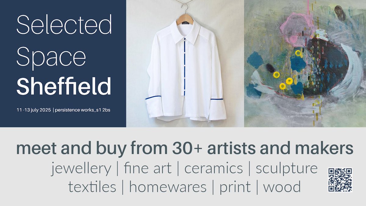 JOIN US!
<a href="/SelectedSpace/">Selected Space</a> : Sheffield 
📆 11-13 JULY 2025
Get ready to discover unique Art &amp; Contemporary Craft you will love! 
📍 Persistence Works, S1 2BS
-
ℹ️ selectedspace.co.uk
Beautiful Things | Curated By Makers 
#SelectedSpace
