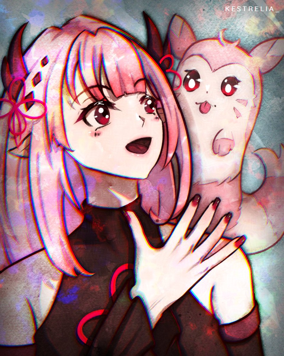 Kestrelia_'s tweet image. Thin vs thick watercolor lines 🖊️