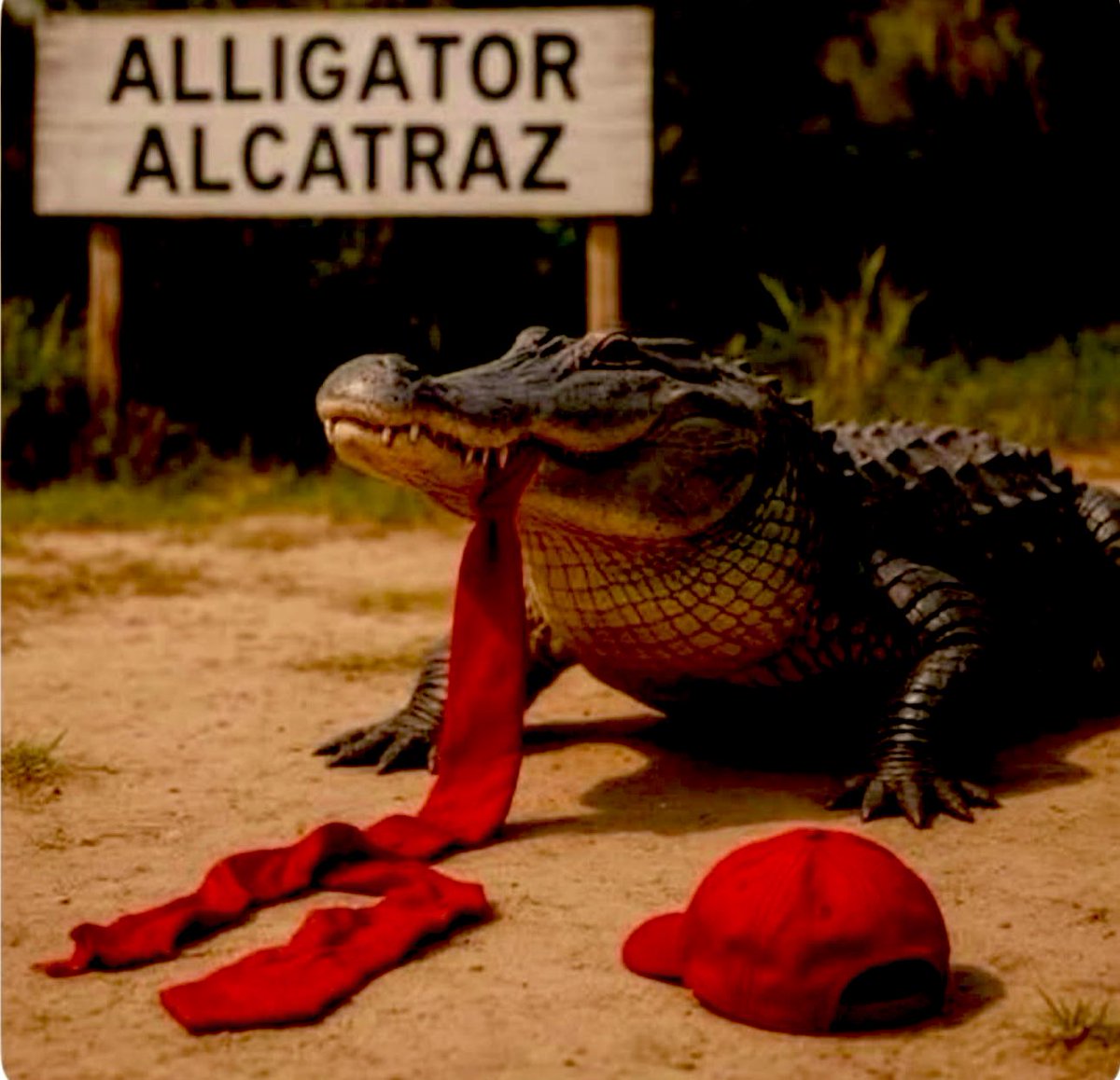 Even alligators know that poison is not got for ingesting‼️