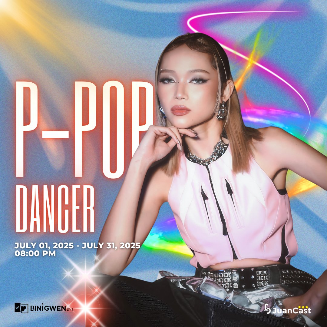 📣 𝐉𝐔𝐀𝐍𝐂𝐀𝐒𝐓 [𝐄𝐕𝐄𝐑𝐘𝐉𝐔𝐀𝐍𝐒 𝐅𝐀𝐕𝐎𝐑𝐈𝐓𝐄 𝐏-𝐏𝐎𝐏 𝐃𝐀𝐍𝐂𝐄𝐑]

#BINI Gwen has been nominated for 𝐄𝐕𝐄𝐑𝐘𝐉𝐔𝐀𝐍𝐒 𝐅𝐀𝐕𝐎𝐑𝐈𝐓𝐄 𝐏-𝐏𝐎𝐏 𝐃𝐀𝐍𝐂𝐄𝐑 in JuanCast: Rhythm Royalty Crowned Icons! 💃💫

This is the moment we've been waiting for—let's get