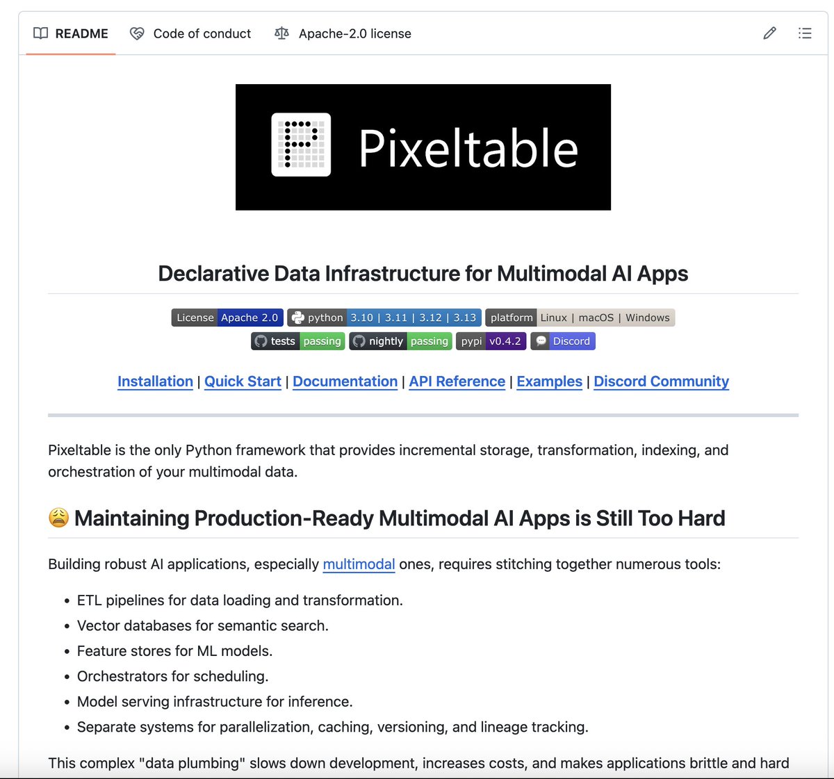 Pierre Brunelle (@pjlbrunelle) on Twitter photo <a href="/realsohamparekh/">Soham Parekh</a> Good luck! You gonna need a Data Infra that actually handles videos/images/audio then! <a href="/pixeltablehq/">Pixeltable</a> is built by the team who created parquet (the file format), Twitter, Amazon, and Airbnb ML Platforms... You'd be surprise how much we abstract data plumbing for you. <a href="/realsohamparekh/">Soham Parekh</a> Good luck! You gonna need a Data Infra that actually handles videos/images/audio then! <a href="/pixeltablehq/">Pixeltable</a> is built by the team who created parquet (the file format), Twitter, Amazon, and Airbnb ML Platforms... You'd be surprise how much we abstract data plumbing for you.