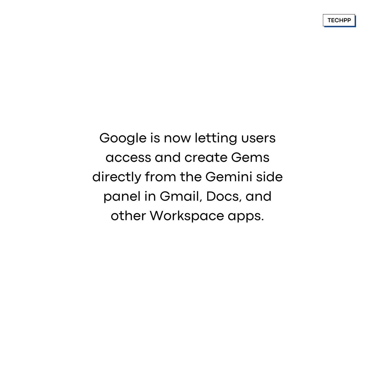 techpp's tweet image. Gemini Gems are coming to Gmail, Docs, and other Workspace apps

#GoogleGemini #WorkspaceAI #Gems #GeminiUpdate