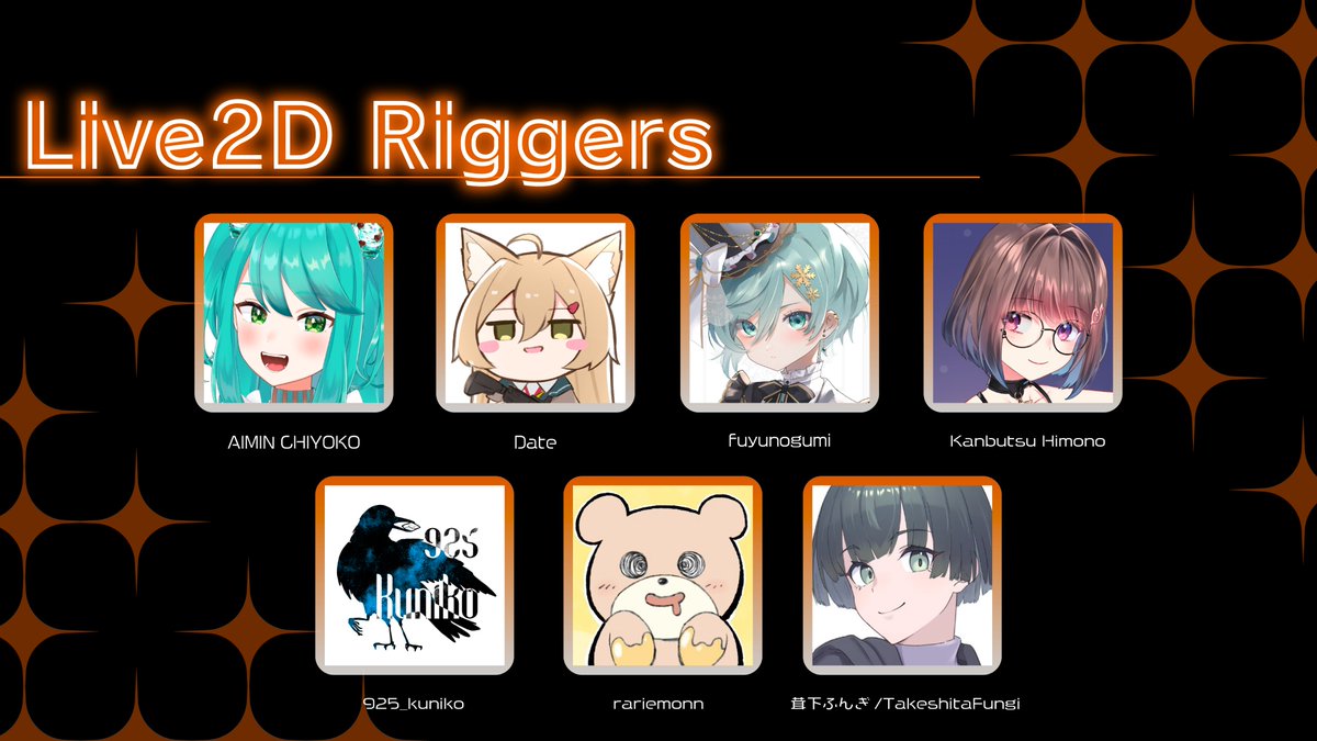 🔶Global VTuber Project: IZIGENIA🔶
Audition period: 7/2 - 7/31 PDT
Now is the time to introduce our amazing Character Designers and Live2D riggers!

Character Designers: in alphabetical order
・Goomrrat（グムラット）
・磁石（Jisyaku）
・釜飯轟々丸 （kamameshigogomaru）