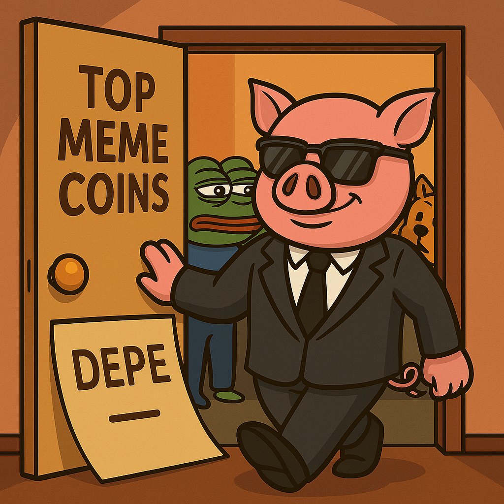 DEPEthePig's tweet photo. 🐽 When $DEPE walks into the room…
even the top meme coins get nervous 😎🐸🔥

It’s not just joining the game — it’s changing it.
#DEPE #MemeCoin #Next100x #NewMeta #CryptoBoss #TopMemeCoins https://t.co/DBP9k8H6Dw