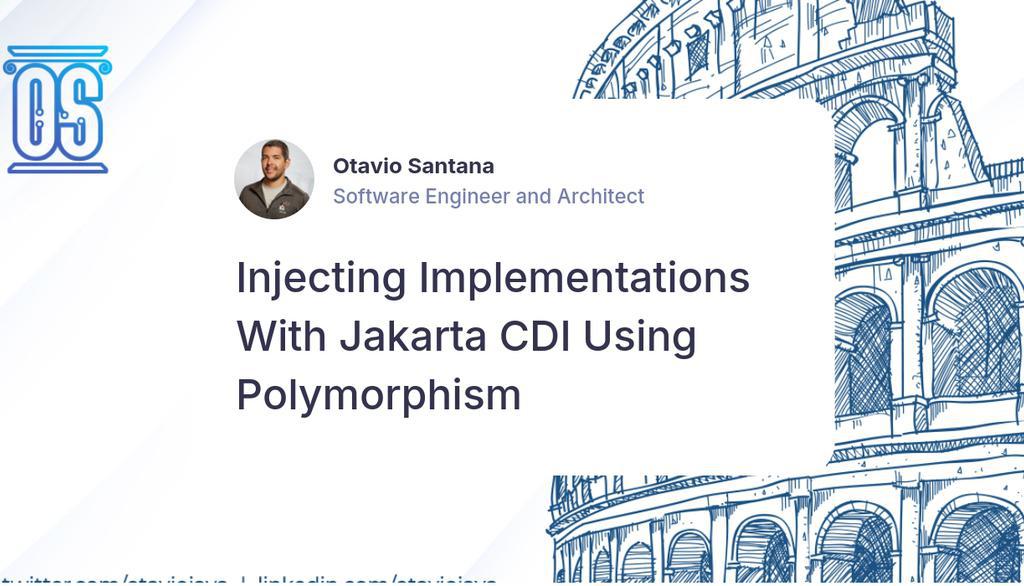 otaviojava's tweet image. Most developers familiar with CDI use it for static field injection.
Read more 👉 lttr.ai/Af21M
#CodeDesign #JakartaEE #Java