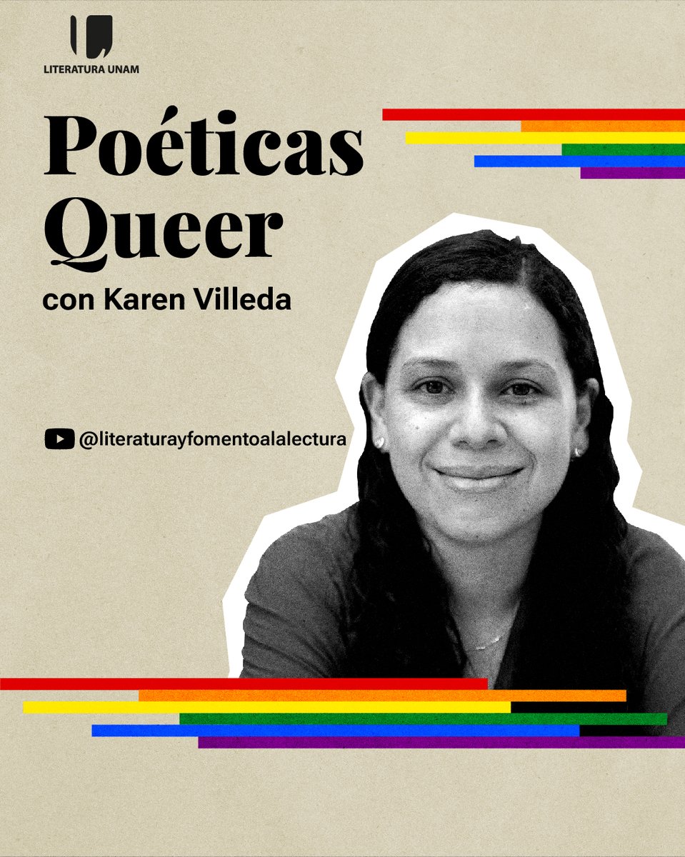Literatura y Fomento a la Lectura UNAM (@literaturaunam) on Twitter photo ¿Sabes qué son las poéticas queer? 🏳️🌈✨ Descubre en esta charla de <a href="/KarenVilleda/">Karen Villeda</a> cómo la literatura y la poesía han sido un espacio de resistencia, amor y visibilidad para las personas queer. ¡No te la pierdas! 💖📚
Mira la charla en youtube.com/watch?v=TLV113…
#poesiaqueer ¿Sabes qué son las poéticas queer? 🏳️🌈✨ Descubre en esta charla de <a href="/KarenVilleda/">Karen Villeda</a> cómo la literatura y la poesía han sido un espacio de resistencia, amor y visibilidad para las personas queer. ¡No te la pierdas! 💖📚
Mira la charla en youtube.com/watch?v=TLV113…
#poesiaqueer