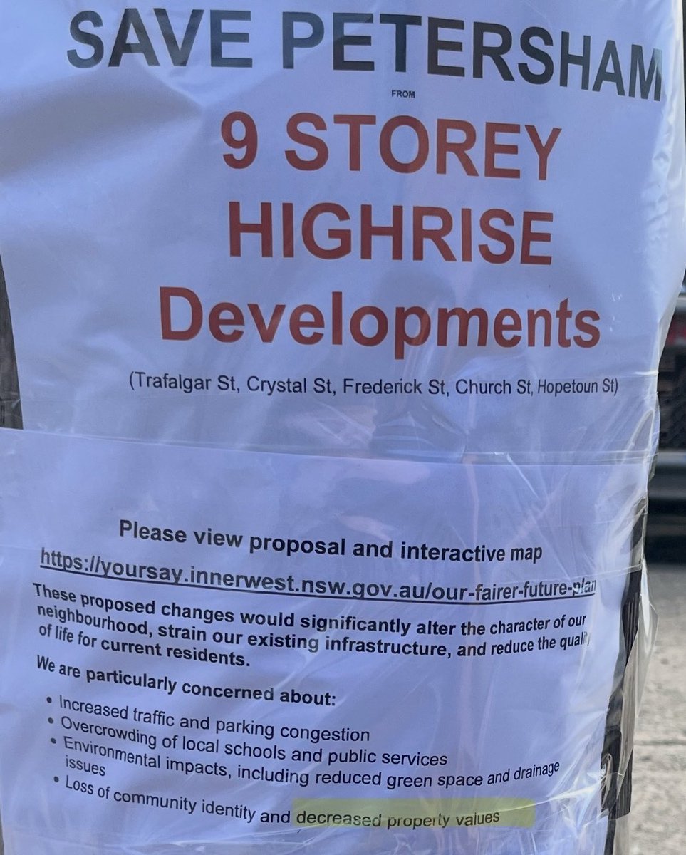 Another flyer about council’s plans warning about “decreased property values”.

If you think it’d be a good thing to reduce property values in the inner west, please make a submission: supporthousingcode.good.do/innerwest