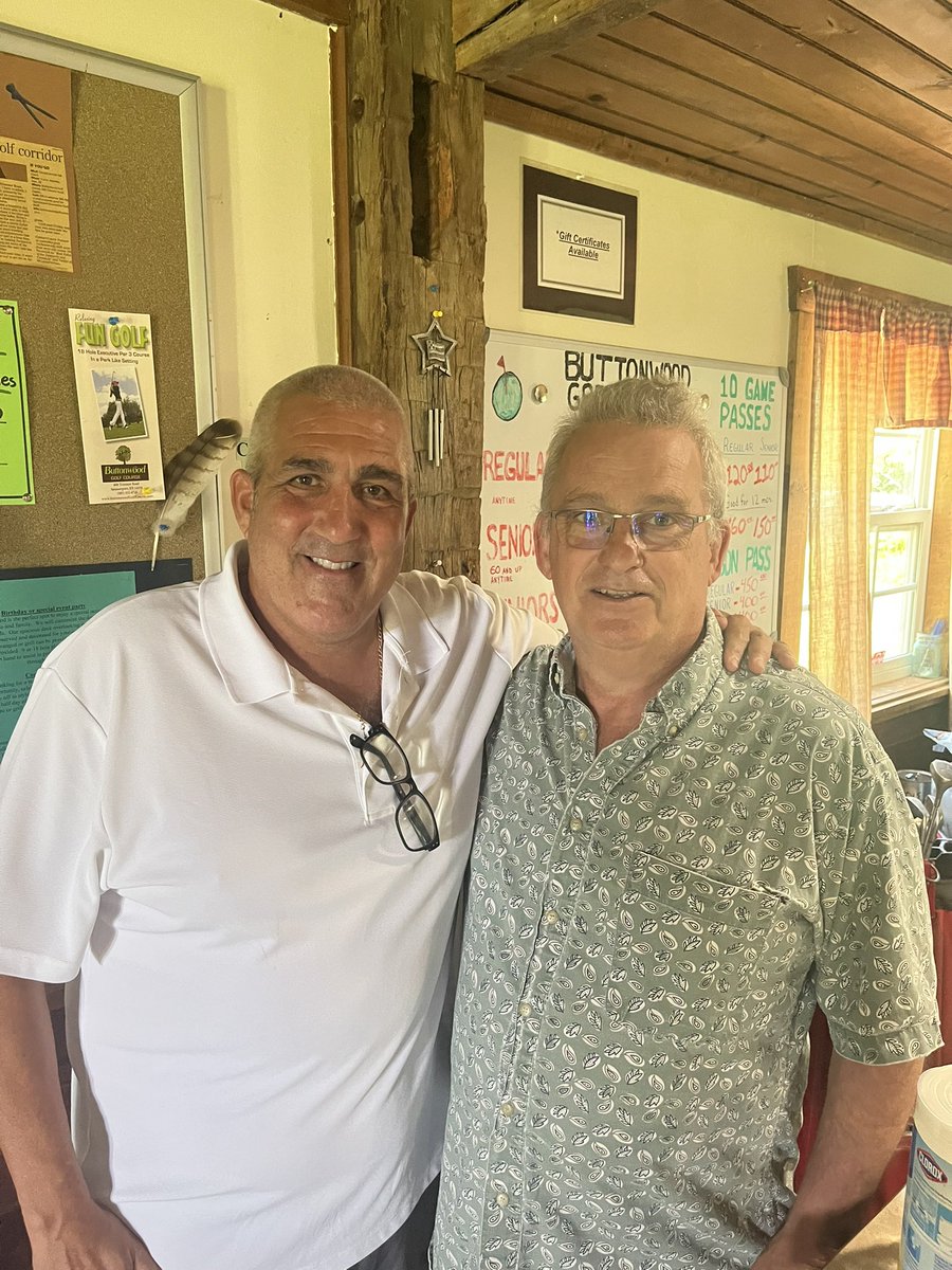 Went golfing today and had the great opportunity to run into Hilton Cadets legendary wrestling coach Chuck Partridge! I was fortunate to work with Coach Partridge in my time in Hilton. A true impact player in education based athletics and as usual he had some jokes!!
