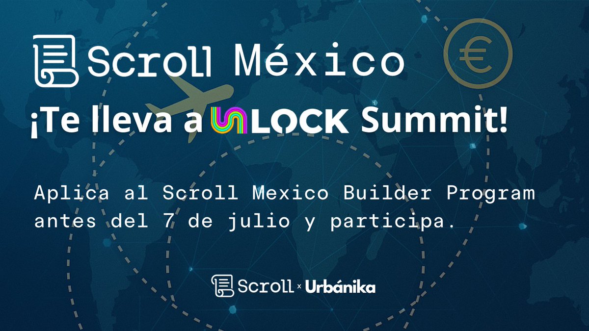 🎟️✨ ¿Quieres vivir <a href="/unlocksummit_io/">UNLOCK WEB3 🌈💜👾</a> con BECA incluida?

<a href="/Scroll_ZKP/">Scroll</a> y <a href="/Scroll_ZKP/">Scroll</a>  quiere verte liberar tu potencial y construir en Web3. 🌐💜

Estamos regalando 3 pases para este gran encuentro que une #blockchain, #liderazgo, #arte, #cine, #IA y más. 🍎🌈