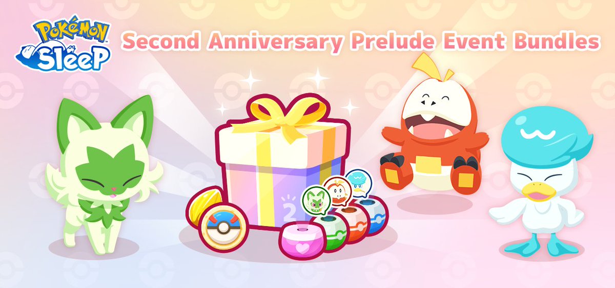 PokemonSleep's tweet photo. 3 new bundles are on the way to #PokemonSleep! 🎁

🍪Great Biscuit
🌱Main Skill Seed, etc.

The #PokemonSleep2nd Anniversary Prelude Event Bundle L is filled with all kinds of Incense. Use them to make lots of new friends! 😉

👇Period
July 6 @ 6:00 UTC ~ July 15 @ 3:59 UTC https://t.co/09B6qbWSGV