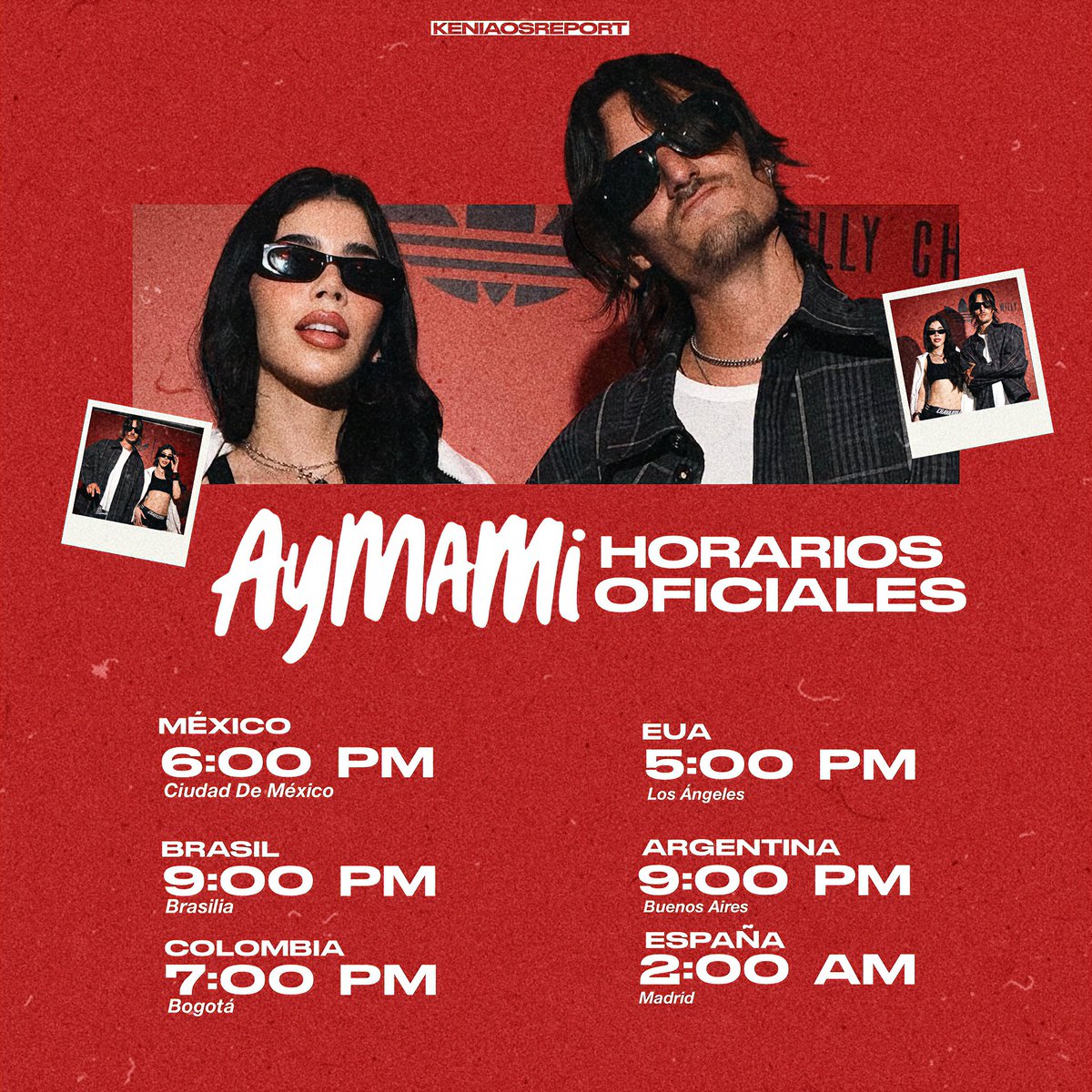 Estamos a 24 horas del estreno oficial de “AyMami” de @DannOcean &amp; @KeniaOs ¿Listos? 🔥🇲🇽🇻🇪