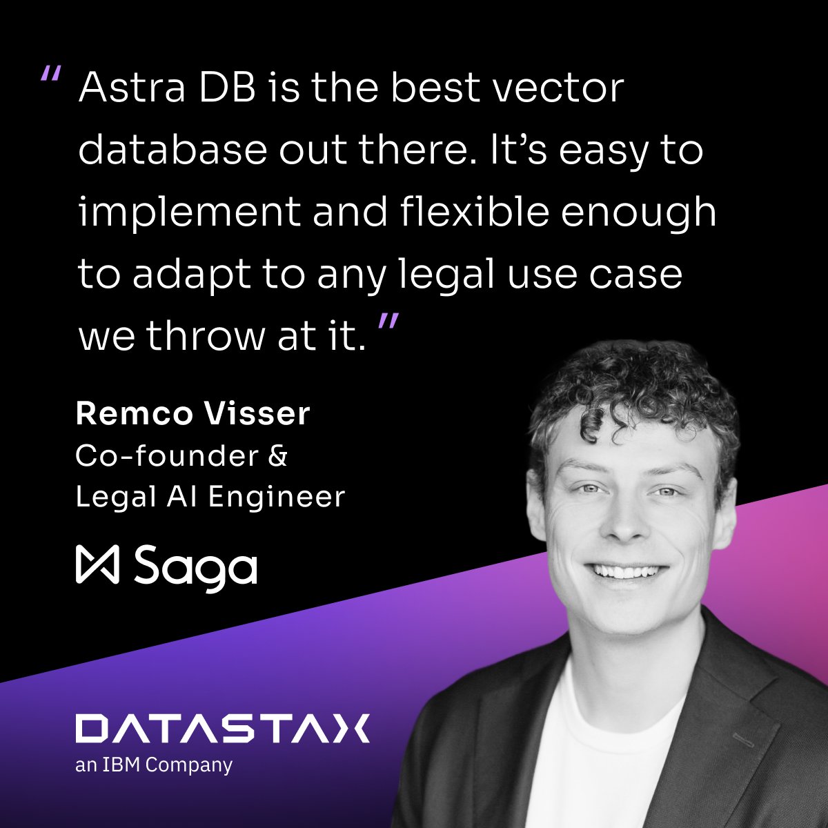 Powered by <a href="/DataStax/">DataStax</a> Astra DB &amp; Microsoft Azure, Saga is helping legal teams work smarter with AI!

⚡ 80% faster doc review
🔍 Fastest hybrid search
📊 High-precision legal insights at scale

Dive into the case study here dtsx.io/4jWcx3k