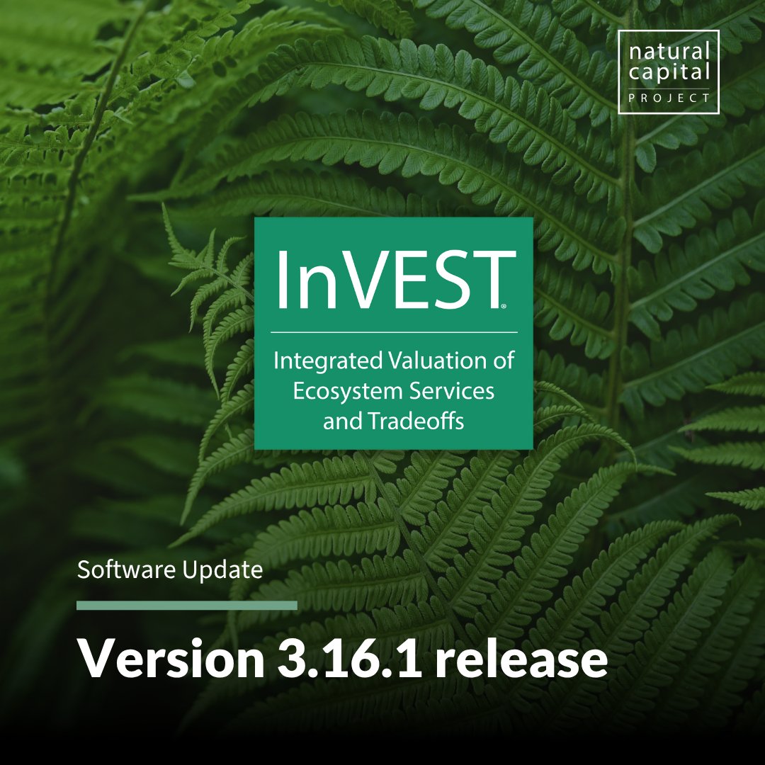 InVEST Update | Version 3.16.1 is now live!

#NatCapInVEST is a free, open-source suite of #EcosystemServices models. 

Now featuring: Plugins! Install a 3rd party InVEST-like model and run it like any InVEST model in the Workbench. Try it today: bit.ly/NatCapInVEST