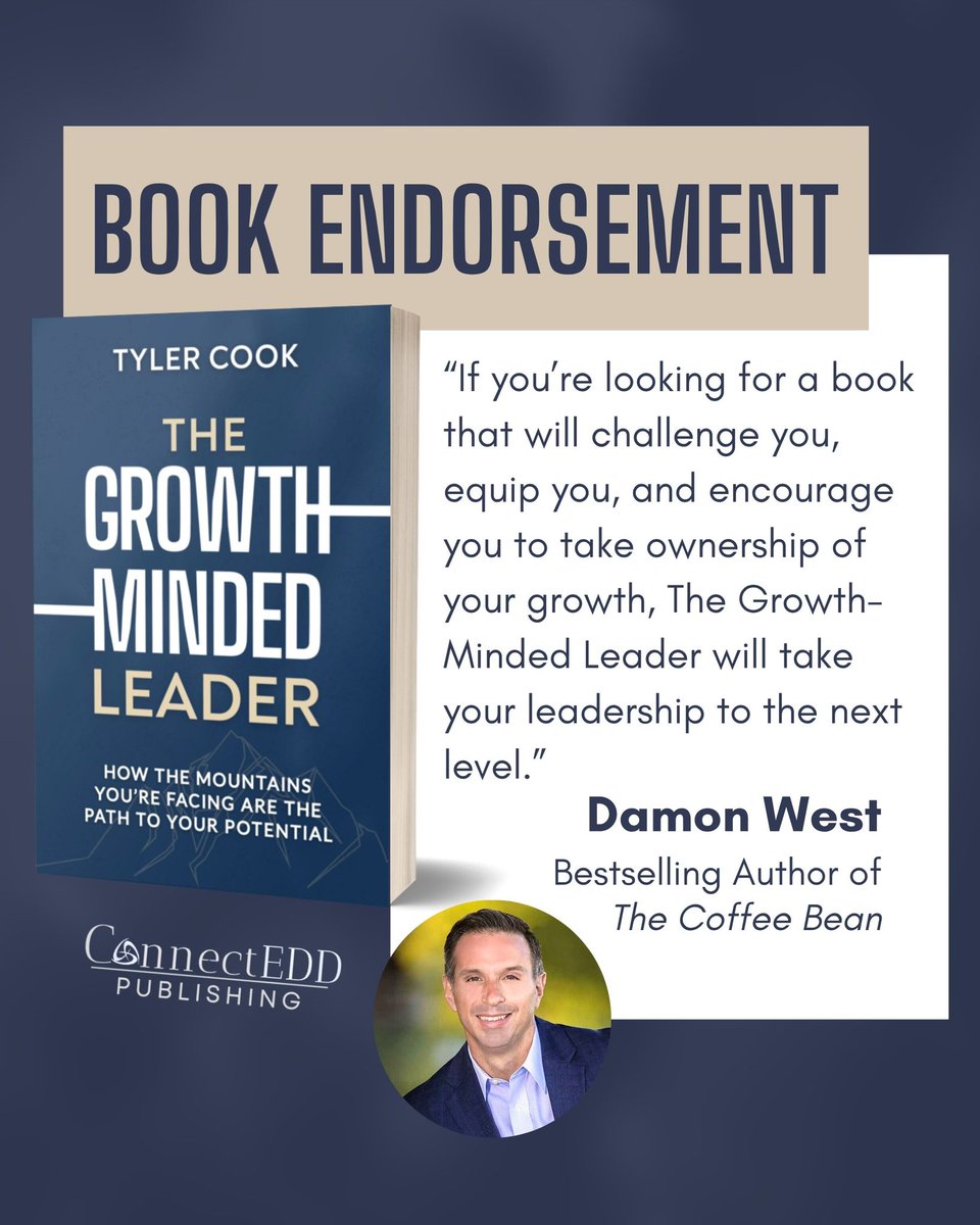 Dr. Tyler Cook (@drtylercook) on Twitter photo <a href="/damonwest7/">Damon West</a> embodies what it means to face the uncomfortable — and grow through it.
His story of personal transformation is the real deal (read The Coffee Bean!)
So honored to have his endorsement on The Growth-Minded Leader!
Get your copy below!
a.co/d/7uCk3GH <a href="/damonwest7/">Damon West</a> embodies what it means to face the uncomfortable — and grow through it.
His story of personal transformation is the real deal (read The Coffee Bean!)
So honored to have his endorsement on The Growth-Minded Leader!
Get your copy below!
a.co/d/7uCk3GH