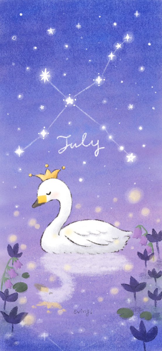 u_ueving's tweet image. おはようございます☀️
毎月配信しているスマホ壁紙、今日は&quot;過去の7月イラスト&quot;をお届けします🦢🌟
お気に入りが見つかりますように😌✨

※個人の範囲でのご利用をお願いします

#スマホ壁紙 #季節のイラスト