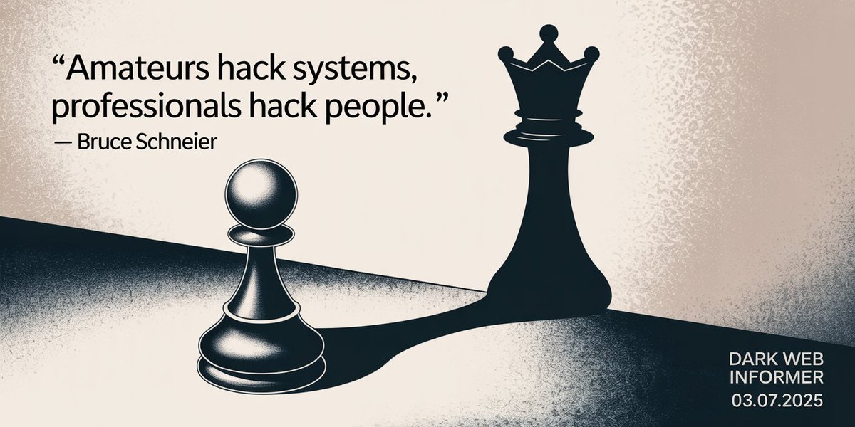"Amateurs hack systems, professionals hack people.” -Bruce Schneier