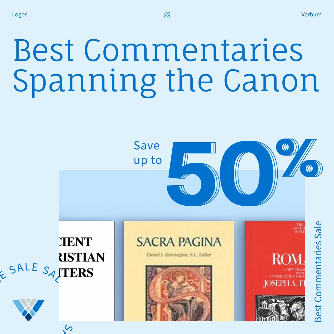 This Summer, deepen your study with our best commentaries! 📚

Save up to 40% on volumes and collections from the New International Commentary, Anchor Yale Bible Commentary, Catholic Commentary on Sacred Scriptures, and more! 🏆

These deals end August 1.
verbum.com/search?filters…