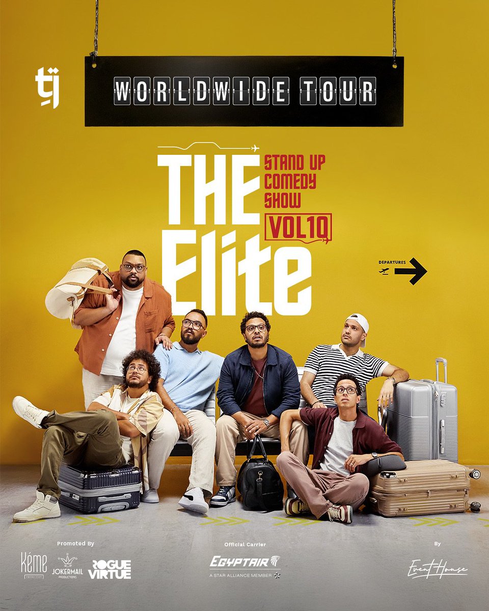 Ready to laugh across 5 cities? 😂🌍
the elite standup is going global!

🎤 Berlin – Sep 26
🎤 Amsterdam – Oct 1
🎤 London – Oct 2
🎤 Vienna – Oct 3
🎤 Istanbul – Oct 4

🎟 Tickets now on Ticket Souq
🔗 Link in bio!

#TheEliteTour #StandUpComedy #TicketSouq