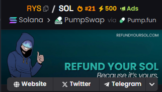 RefundYourSOL (@refundyoursol) on Twitter photo ⚡️ 500 <a href="/dexscreener/">DEX Screener</a> boosts paid!
📣 100K Views ads paid!
Let's get to the top again? 👀 ⚡️ 500 <a href="/dexscreener/">DEX Screener</a> boosts paid!
📣 100K Views ads paid!
Let's get to the top again? 👀