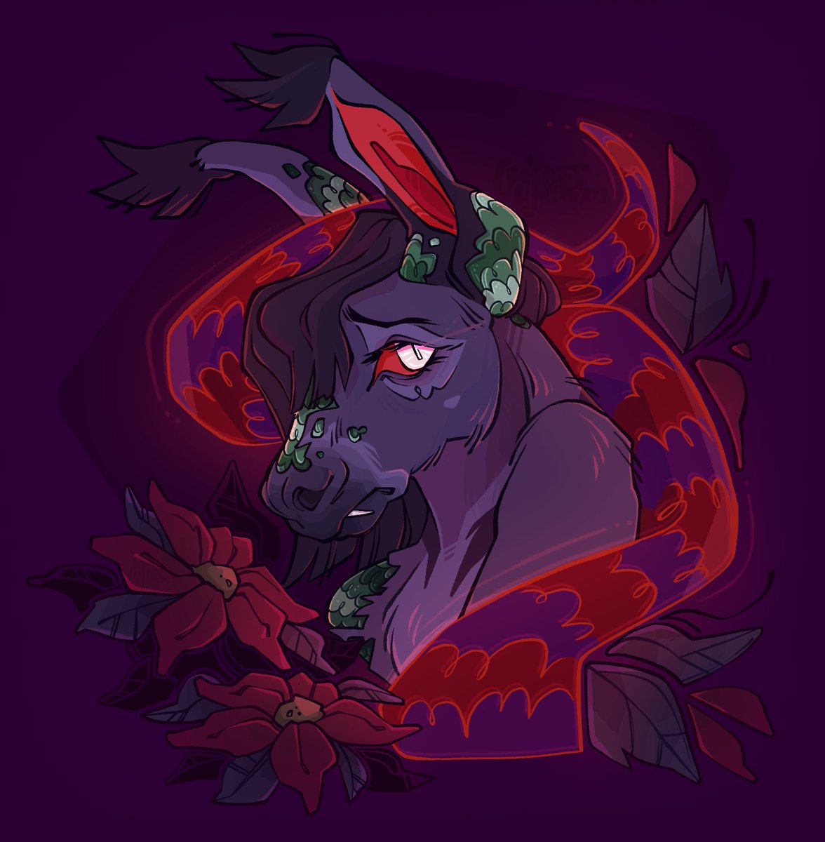 Oggartm's tweet photo. First attack of the year ( well friendly fire 🔥) on @Noohm7 🌟

La malédiction 🥀
I got so inspired her design spoke to me ❤️‍🔥

#artfight2025 #TEAMCRYSTALS https://t.co/B9r36CWjUv