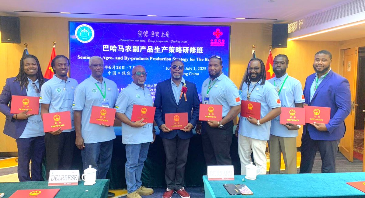 BamsiB's tweet photo. BAMSI continues to raise the bar in agricultural excellence! A dynamic group of BAMSI graduates, now accomplished agri-professionals, joined peers from the Ministry of Agriculture and Marine Resources and BAIC for a two-week seminar at Hebei Agricultural University in China. https://t.co/96ttEXyGMk