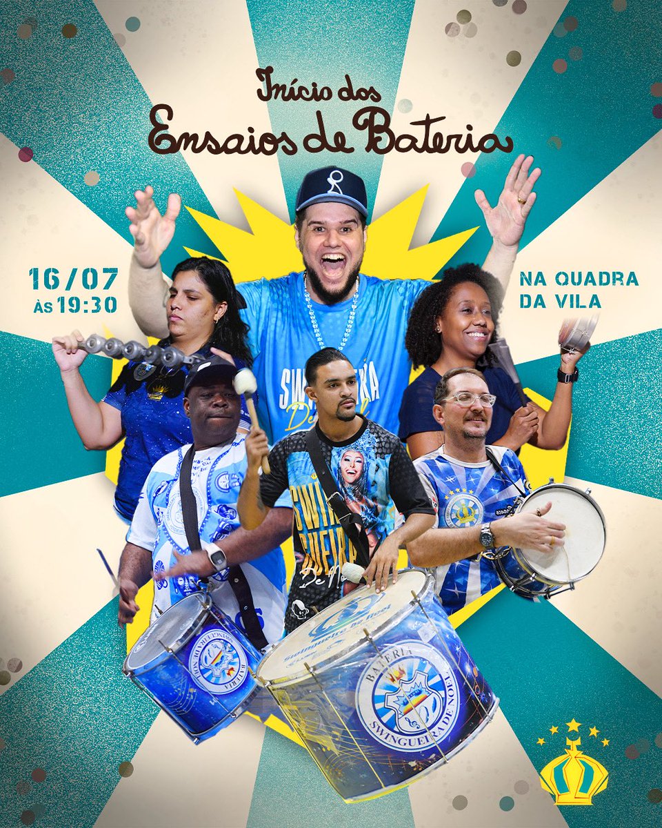 Alô, Swingueira!
É chegada a hora de retomar o compasso, reunir nossos ritmistas e fazer o coração da Vila bater mais forte!
Vamos pulsar no ritmo do samba, reacender nossa energia e dar o primeiro passo rumo ao Carnaval 2026.