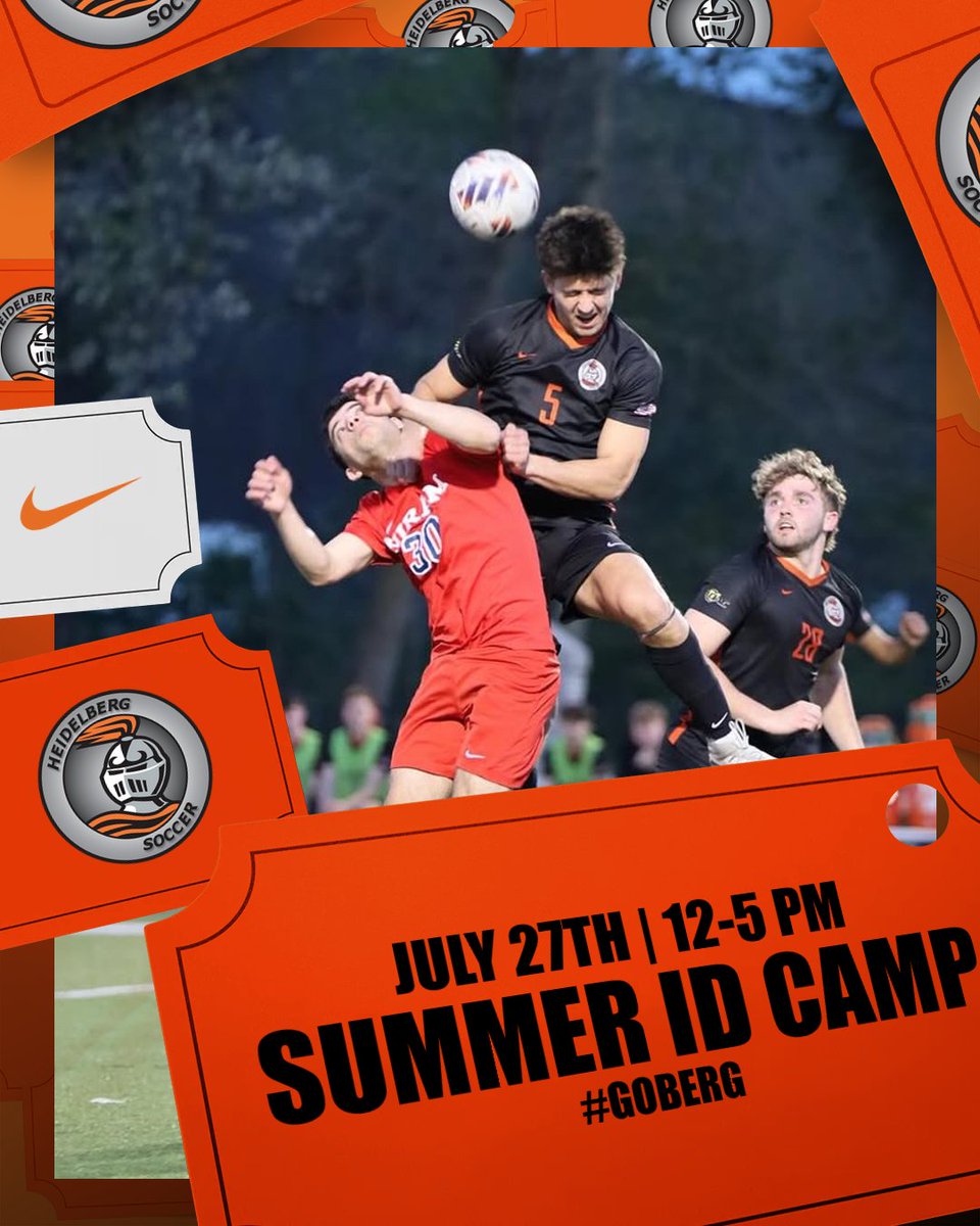 Our Summer ID Camp is offically just around the corner! July 27th from 12-5PM you can find us at Hidden Valley Soccer Complex (Tiffin, OH)! Spots are filling up fast! Register here: heidelbergsoccercamps.com  We hope to see you there!!