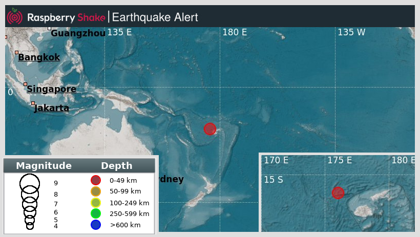 raspishakEQ's tweet photo. Preliminary M5.7 #Earthquake
ID: #rs2025mxyidl
201km from #Lautoka, #FijiIslands
2025-07-03 00:12 UTC
Source: #GFZ
@raspishake

Join the largest #CitizenScience EQ community ➡ https://t.co/Y5O0dgJqJF

EVENT ➡ https://t.co/pQFWEvJeTs https://t.co/RTgtTCaJv9