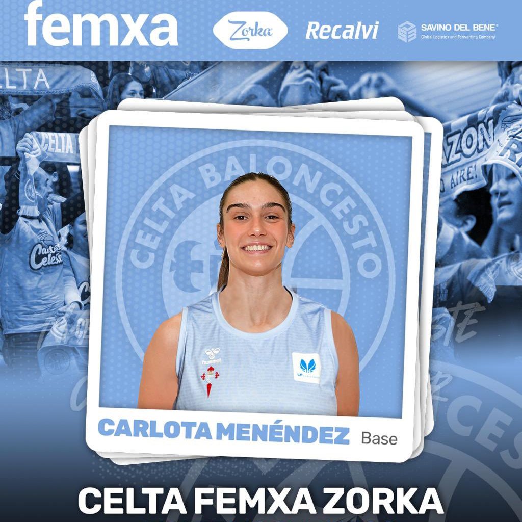🚨 Mercado #LFChallenge: Carlota Menéndez se incorpora al <a href="/Celtabaloncesto/">CELTA BALONCESTO</a> Femxa Zorka

▶️ Dirección y experiencia europea para el timón celeste tras su subcampeonato de <a href="/EuroCupWomen/">EuroCup Women</a> 

🗓️ 2002 | 📏 1,68 m.
⛹️‍♀️ Base | 🌍 Española

📝 Más información ⬇
feb.es/2025/7/3/balon…
