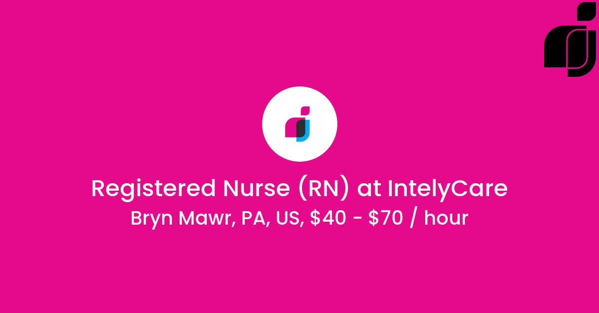 Registered Nurse (RN) - Bryn Mawr, PA
intely.care/4kxW4nb

#nursing #nursingjobs #RNjobs