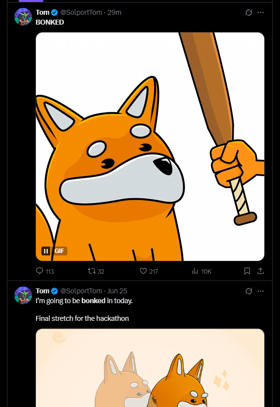Suso100x's tweet photo. Get $Bonked 

The bonk cabal loves it.

ca: BtWWyQNrsXJgBJwZ3DCbXCemywimCCYsQ6k7Ziqjbonk https://t.co/wR5m6F8tOX