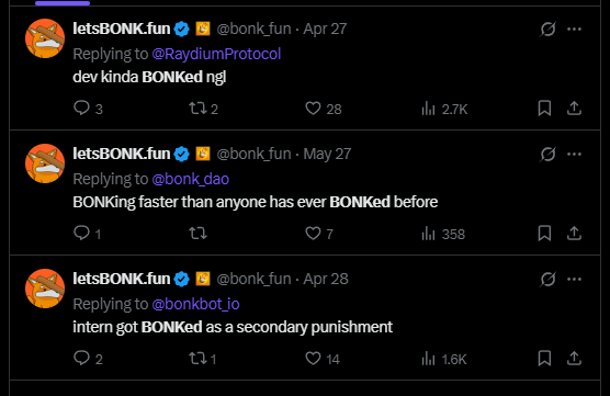 Suso100x's tweet photo. Get $Bonked 

The bonk cabal loves it.

ca: BtWWyQNrsXJgBJwZ3DCbXCemywimCCYsQ6k7Ziqjbonk https://t.co/wR5m6F8tOX