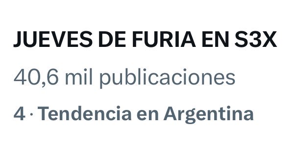 Ayma 🤍✨ (@ayma_c99) on Twitter photo Mira esa cantidad de publicaciones!!!
Amoooo nadie puede perderse semejante show!!! Yo se lo que les digo, la rompeeeen
JUEVES DE FURIA EN S3X Mira esa cantidad de publicaciones!!!
Amoooo nadie puede perderse semejante show!!! Yo se lo que les digo, la rompeeeen
JUEVES DE FURIA EN S3X