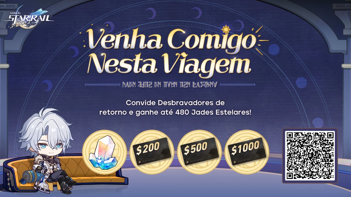 gabb_iie's tweet photo. Convide outros Desbravadores de retorno a vincular seu código de convite e fazer login no jogo para ganhar Jade Estelar, cartões-presente e outras recompensas surpresa. https://t.co/u64dr5LttA