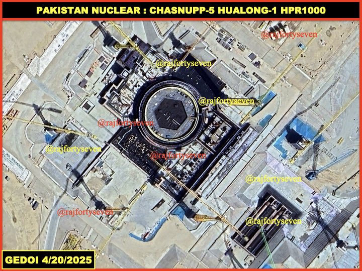 rajfortyseven's tweet photo. #Pakistan #TerroristNation constructing another plant at #Chashma.
#CHASNUPP is #Hualong1 #HPR1000 largest contribute 1200MW.
#CNNC constructed for #PAEC.
Now visible on GE. https://t.co/EYxSX44AT4