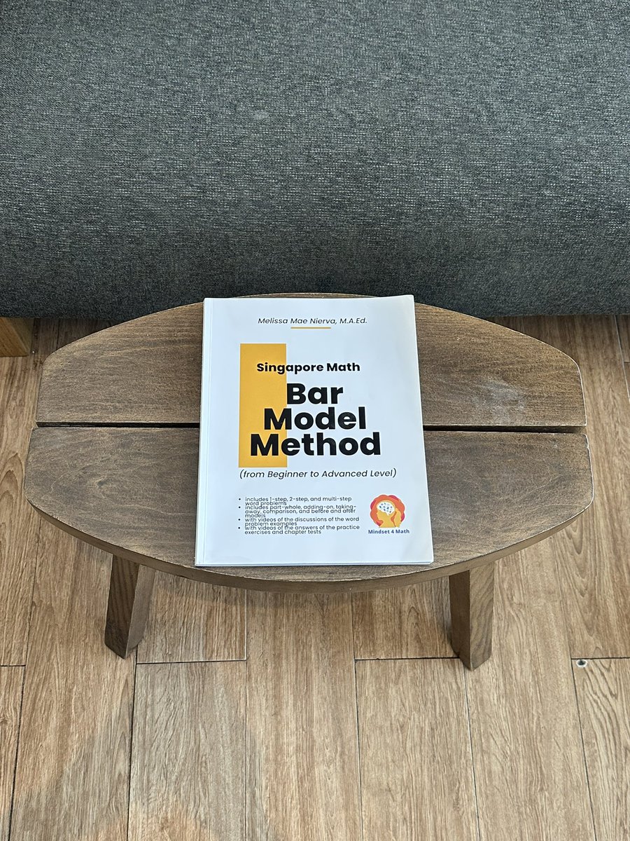 Mindset4math's tweet image. Back-to-school shouldn’t mean back to math tears.
Order the Singapore Math Bar Model Method (from Beginner to Advanced Level) book today.
mindset4math.com/e-book-or-prin…
#Mindset4math #wordproblems #mathproblems #barmodels #barmodelmethod